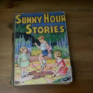 VINTAGE CHILDREN'S BOOK - 1937 - SUNNY HOUR STORIES - from GREAT BRITAIN